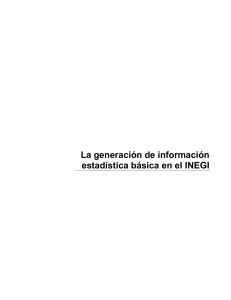 Generación de Información Estadística Básica en INEGI