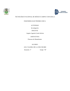 Procesos de Manufactura: Investigación Electromecánica