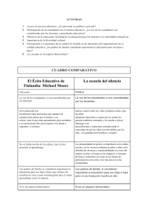 cuadro comparativo de ambas realidades educativas priorizando los siguientes temas