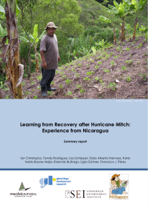 Learning from recovery after hurricane Mitch, experience from Nicaragua