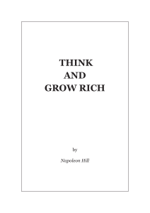 Think and Grow Rich by Napoleon Hill: Success Principles