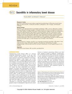 Sacroiliitis & Inflammatory Bowel Disease: A Rheumatology Review