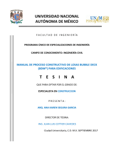 Manual De Proceso Constructivo De Losas Bubble Deck (BDM) Para Edificaciones