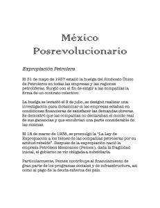 México Posrevolucionario: Expropiación Petrolera y Gobiernos