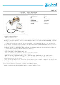 Hoja Técnica Contador de Energía Sedical