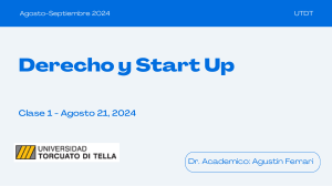 Clase 1  Start Up y Derecho