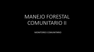 MONITOREO COMUNITARIO