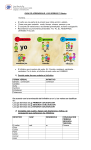 Guía de Aprendizaje: Los Verbos - 5° Básico