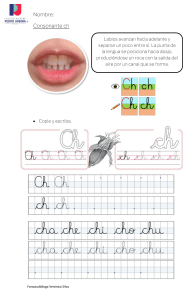 Ejercicios de Fonética: Consonante CH para Primaria