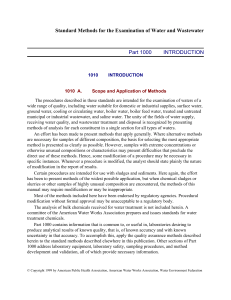 Water & Wastewater Analysis Methods | Standard Methods 1010