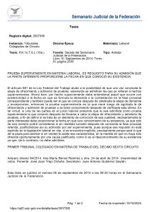 Tesis: Prueba Superveniente en Materia Laboral en México