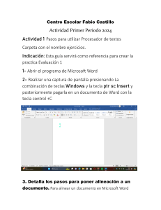 Guía de Actividades: Procesador de Textos y Sistemas Operativos