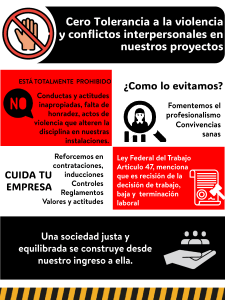 Cero Tolerancia a la Violencia: Cartel Informativo