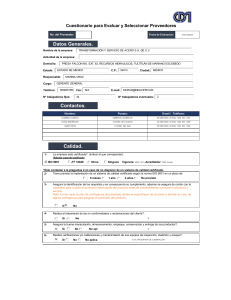 FICM-01-03 Cuestionario para evaluar y seleccionar proveedores  TYSA