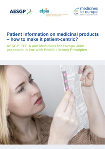 AESGP-EFPIA-MfE PP Patient-information-on-medicinal-product- 2024