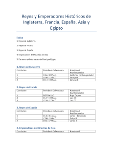 Tabla Reyes Emperadores Historicos
