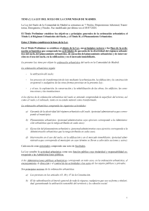 Ley del Suelo de Madrid: Planificación Urbana y Clasificación