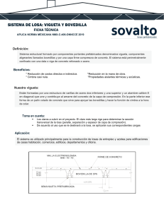 Ficha Técnica Sistema de Losa Vigueta y Bovedilla