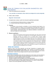 Evaluación diagnóstica inicial-Educación Secundaria