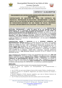 CONTRATO N° 0122-2022 -ADJUDICA SIMPLIFICADA 01