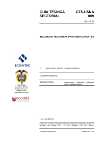 Seguridad Industrial en Restaurantes: Guía Técnica GTS-USNA 009