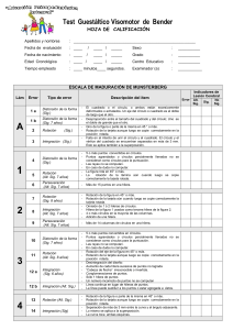 Test Guestáltico Visomotor  de  Bender - Protocolo