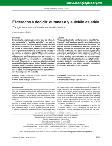 Eutanasia y Suicidio Asistido: El Derecho a Decidir