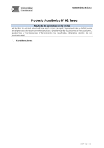 Tarea de Matemáticas Básicas: Polinomios, Ecuaciones, Inecuaciones