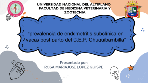 Tesis: Prevalencia de Endometritis Subclínica en Vacas Post Parto