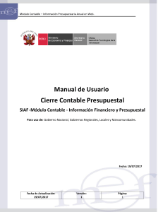 MANUAL CIERRE CONTABLE PRESUPUESTAL