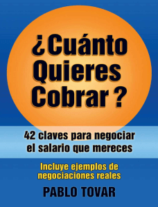 ¿Cuánto Quieres Cobrar? Negociación Salarial