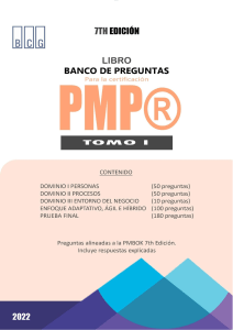 Banco de preguntas PMP 7ma Edición (2022) - Tomo I R0