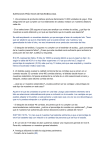 Ejercicios Prácticos de Microbiología: Muestreo y Control de Calidad