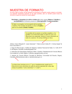 Formato Artículo Científico: Aedes aegypti y Leishmania