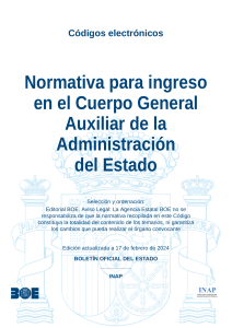 BOE Normativa para ingreso en el Cuerpo General Auxiliar de la Administracion