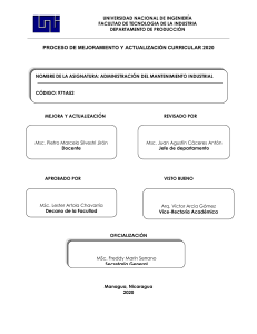 Administraciòn del Mtto Industrial