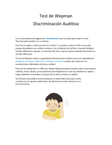 Test de Wepman: Discriminación Auditiva en Niños