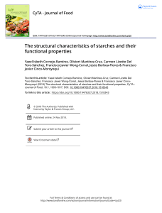 The structural characteristics of starches and the