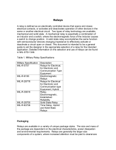 Relay Selection Guide: Specifications, Failures, and Derating