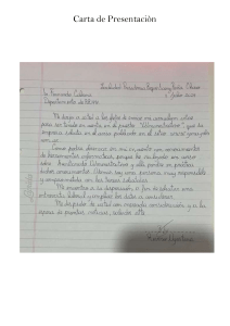 Carta de Presentaciòn