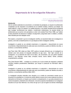 01 Importancia de la investigación educativa