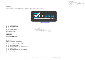 Scrum Exam Questions and Answers