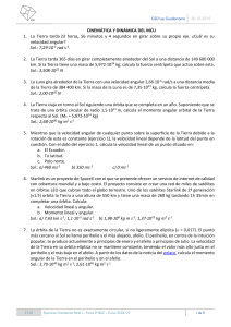 Ejercicios Gravitación - CINEMÁTICA, DINÁMICA, CAMPO, POTENCIAL Y ENERGÍA