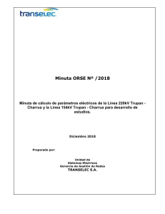 Minuta de cálculo de parámetros Línea Charrua Trupan final