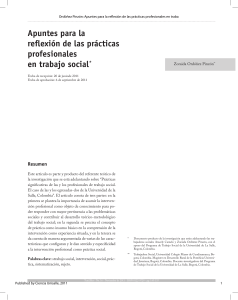 Prácticas Profesionales en Trabajo Social: Una Reflexión