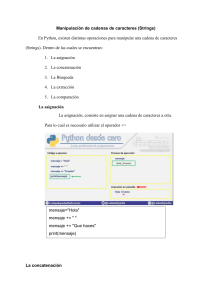 Manipulación de Cadenas en Python: Asignación y Concatenación