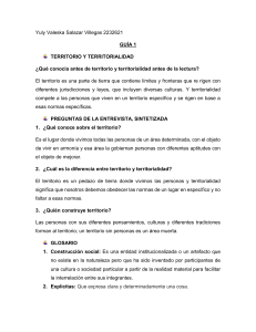 Territorio y Territorialidad: Guía y Análisis Comparativo