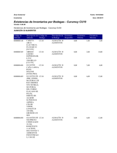 Existencias de Inventarios por Bodegas - Curumuy CU10 wswitqhi.aez