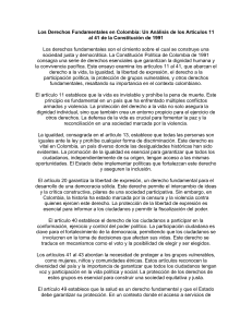 Derechos Fundamentales en Colombia: Análisis Artículos 11-41