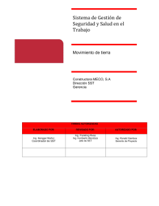 Procedimiento de Seguridad en Movimiento de Tierra - MECO